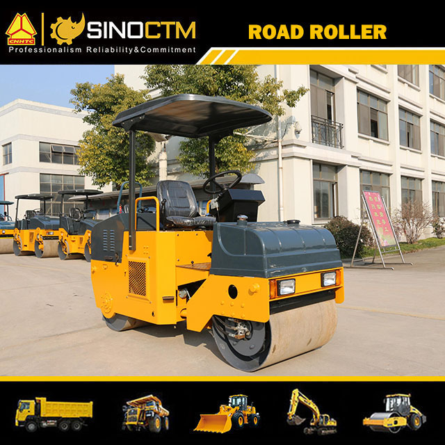 DOUBLE DRUM VIBRATORY ROLLER ,Operating Weight:2000kg