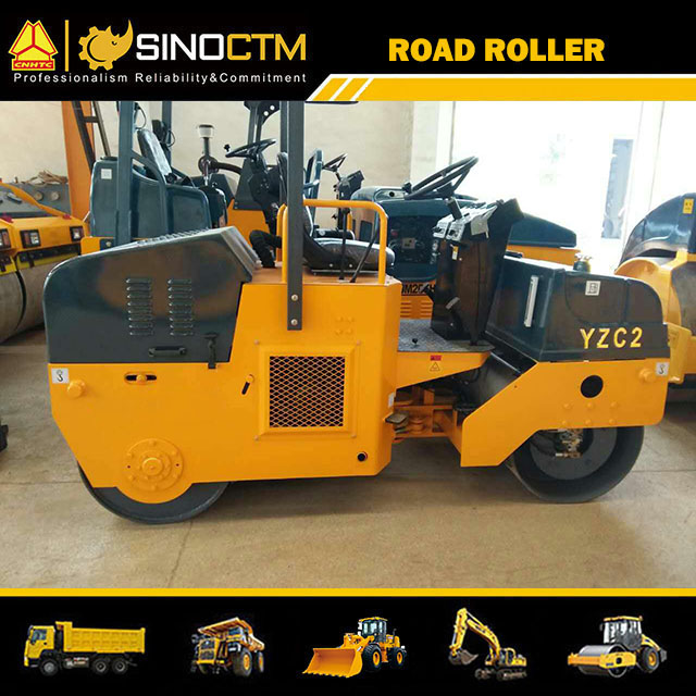 DOUBLE DRUM VIBRATORY ROLLER ,Operating Weight:2000kg