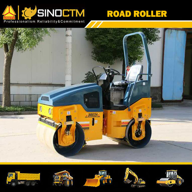 DOUBLE DRUM VIBRATORY ROLLER, Operating Weight:2000kg