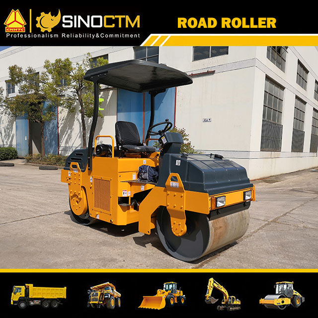 DOUBLE DRUM VIBRATORY ROLLER ,Operating Weight:3000kg