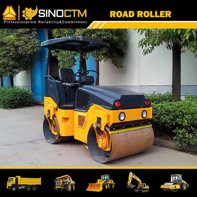 FULL HYDRAULIC DOUBLE DRUM VIBRATORY ROLLER ,Operating Weight:3000kg