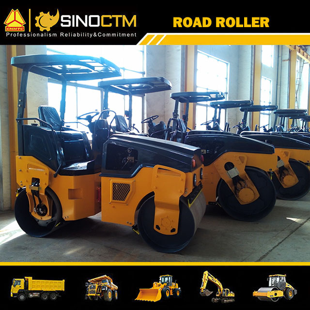 FULL HYDRAULIC TIRE COMBINED VIBRATORY ROLLER ,Operating Weight:3000kg