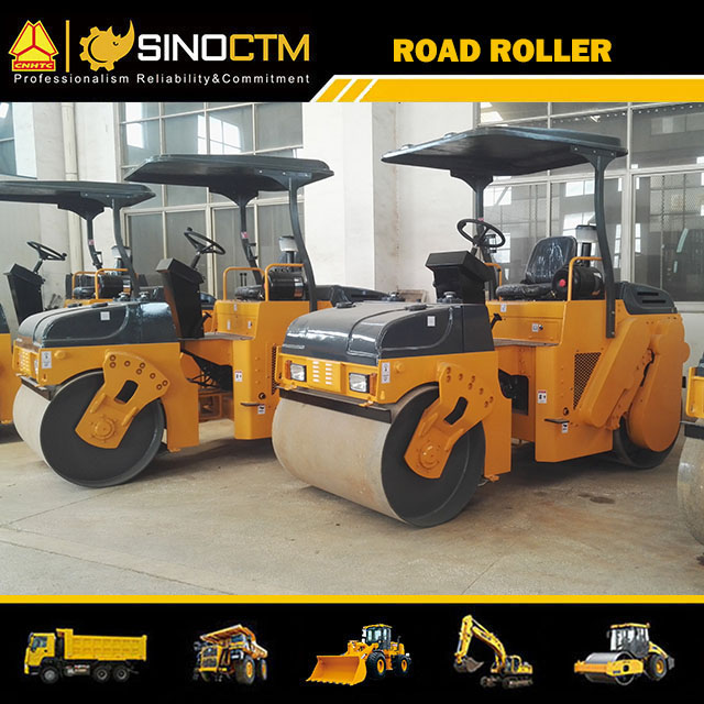 YZC4.5H FULL HYDRAULIC DOUBLE DRUM VIBRATORY ROLLER,Operating Weight:4500kg