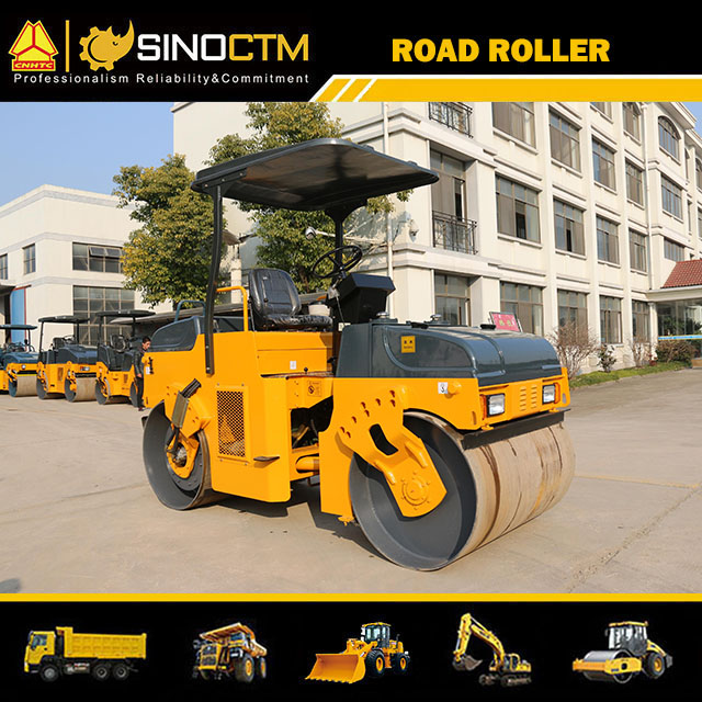 YZC4 DOUBLE DRUM VIBRATORY ROLLER,Operating Weight:4000kg
