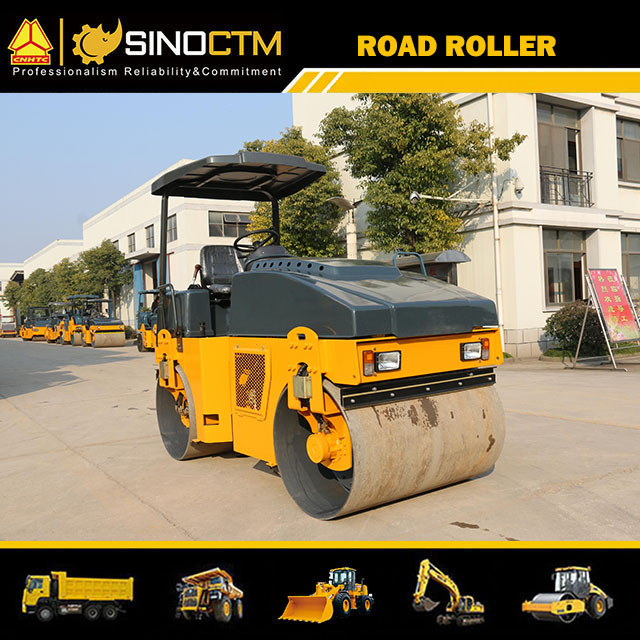YZC4.5H FULL HYDRAULIC DOUBLE DRUM VIBRATORY ROLLER,Operating Weight:4500kg