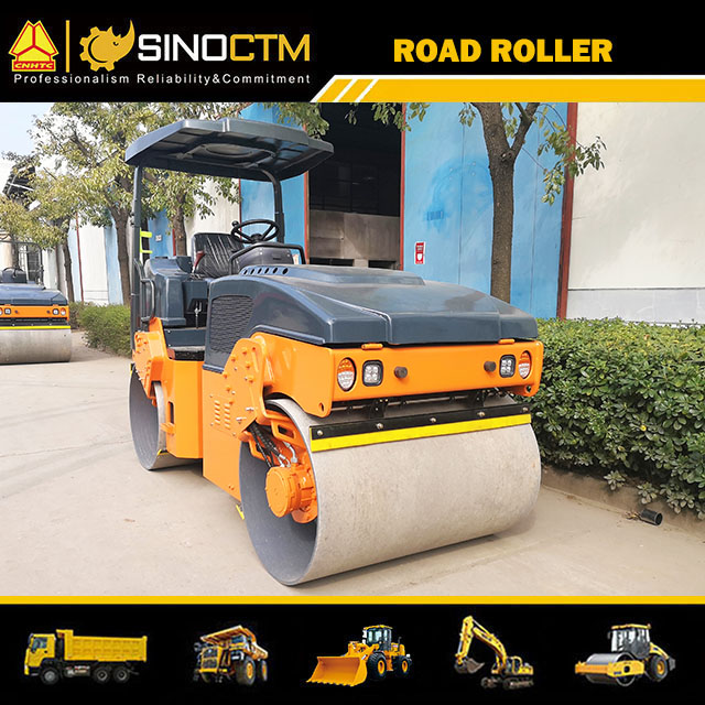FULL HYDRAULIC DOUBLE DRUM VIBRATORY ROLLER,Operating Weight:4500kg