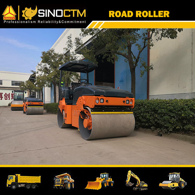 FULL HYDRAULIC DOUBLE DRUM VIBRATORY ROLLER,Operating Weight:4500kg