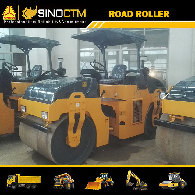 DOUBLE DRUM VIBRATORY ROLLER:Operating Weight:6000kg