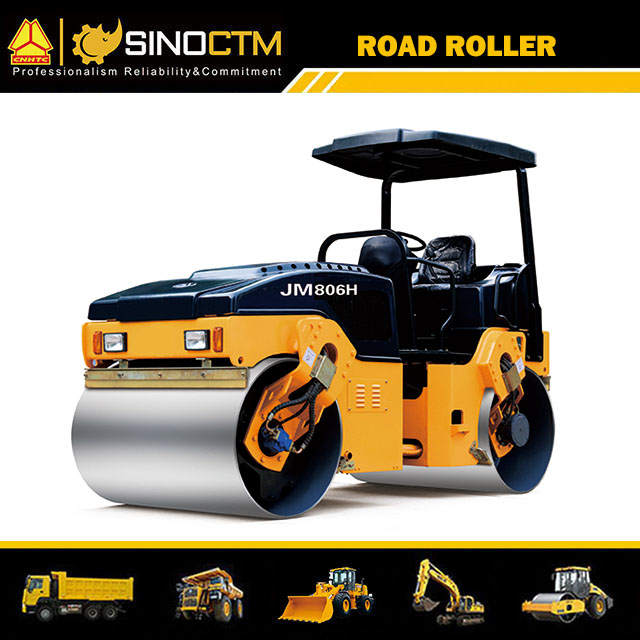 FULL HYDRAULIC DOUBLE DRUM VIBRATORY ROLLER:Operating Weight:6000kg