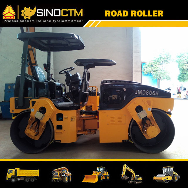 FULL HYDRAULIC DOUBLE DRUM VIBRATORY ROLLER:Operating Weight:6000kg