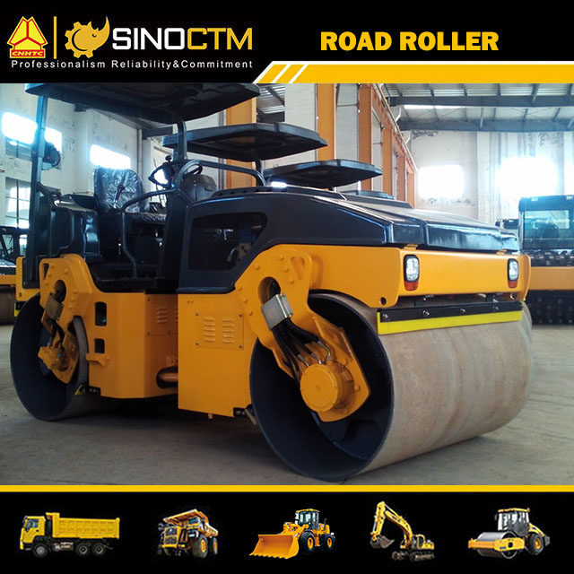 FULL HYDRAULIC DOUBLE DRUM VIBRATORY ROLLER:Operating Weight:6000kg