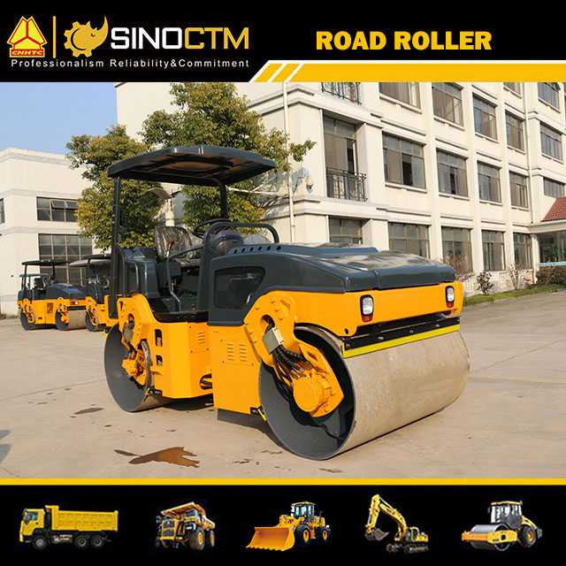 FULL HYDRAULIC DOUBLE DRUM VIBRATORY ROLLER:Operating Weight:6000kg