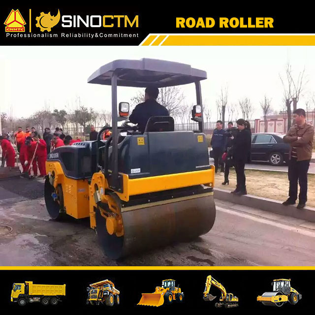 FULL HYDRAULIC DOUBLE DRUM VIBRATORY ROLLER:Operating Weight:6000kg