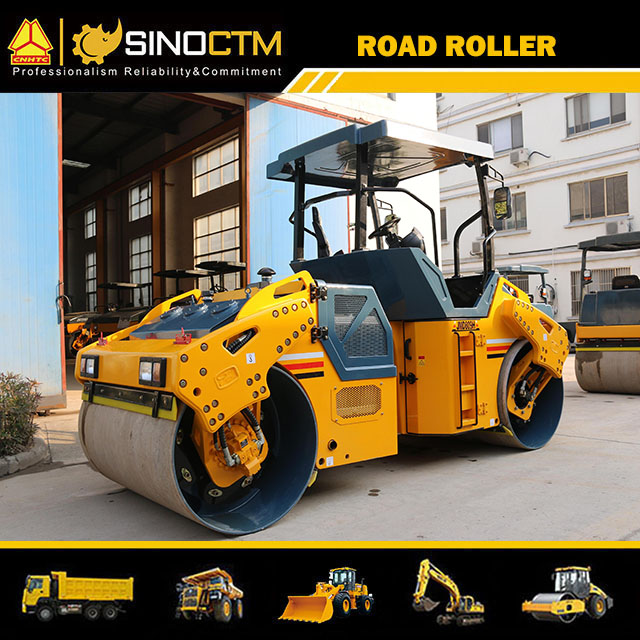 FULL HYDRAULIC DOUBLE DRUM VIBRATORY ROLLER 9000kg