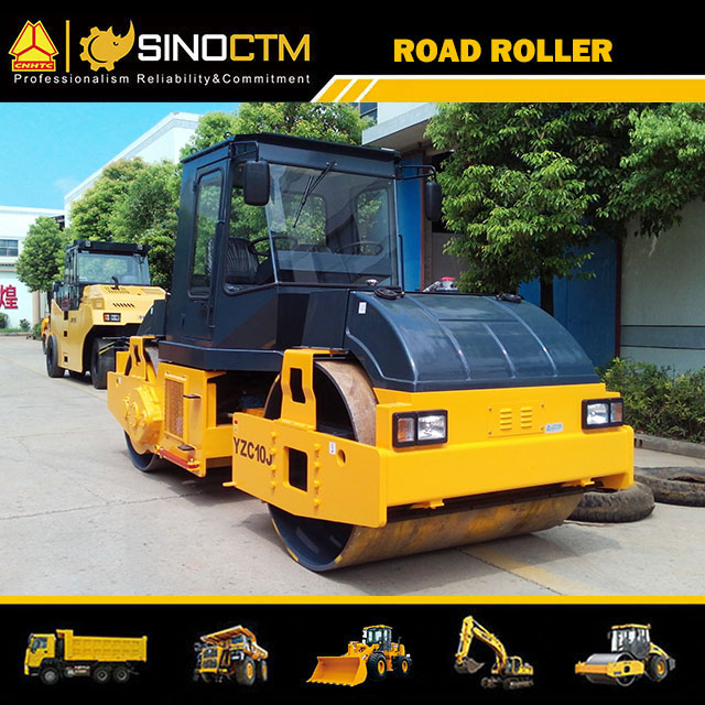 DOUBLE DRUM VIBRATORY ROLLER,Operating Weight:10000kg