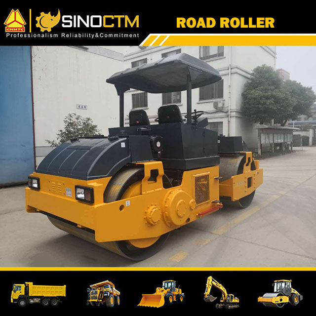DOUBLE DRUM VIBRATORY ROLLER,Operating Weight:10000kg