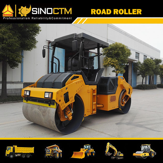 FULL HYDRAULIC DOUBLE DRUM VIBRATORY ROLLER 10000kg