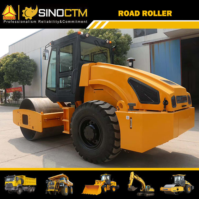 FULL HYDRAULIC SINGLE DRUM VIBRATORY ROLLER 10000kg