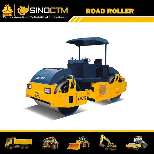 DOUBLE DRUM VIBRATORY ROAD ROLLER 12T