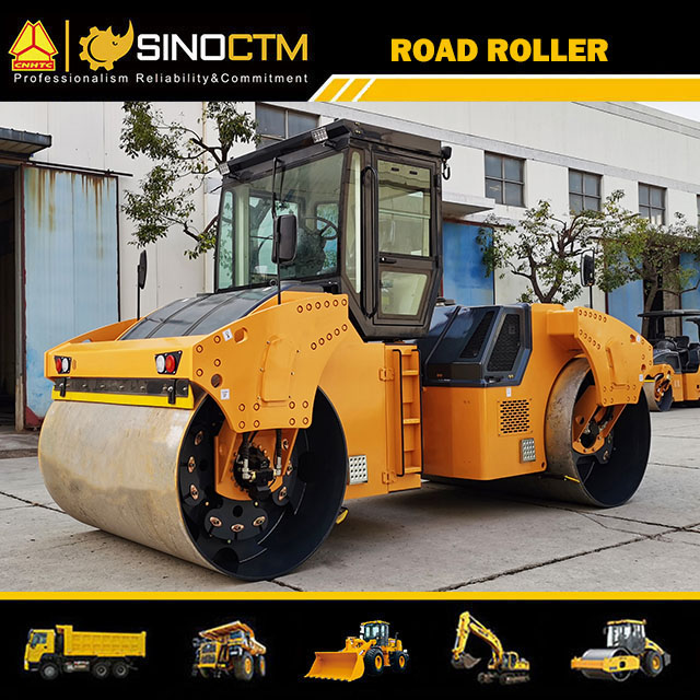 FULL HYDRAULIC DOUBLE DRUM VIBRATORY ROLLER 13T/14T
