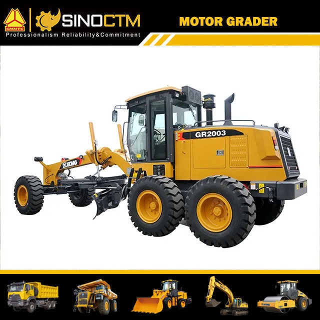XCMG 200HP Large Motor Grader Gr2003 with Blade and Ripper