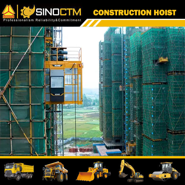 SC200/200FS 2*2000kg Double Cage Fast Speed Building Construction Hoist 200m