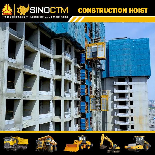 500m Lifting Height SC200/200ES1 Double Cage Building Construction Hoist Equipment