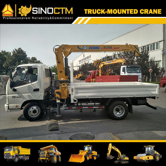 3 Ton Truck-Mounted Crane Sq3.2sk2q Telescopic Boom Crane Truck