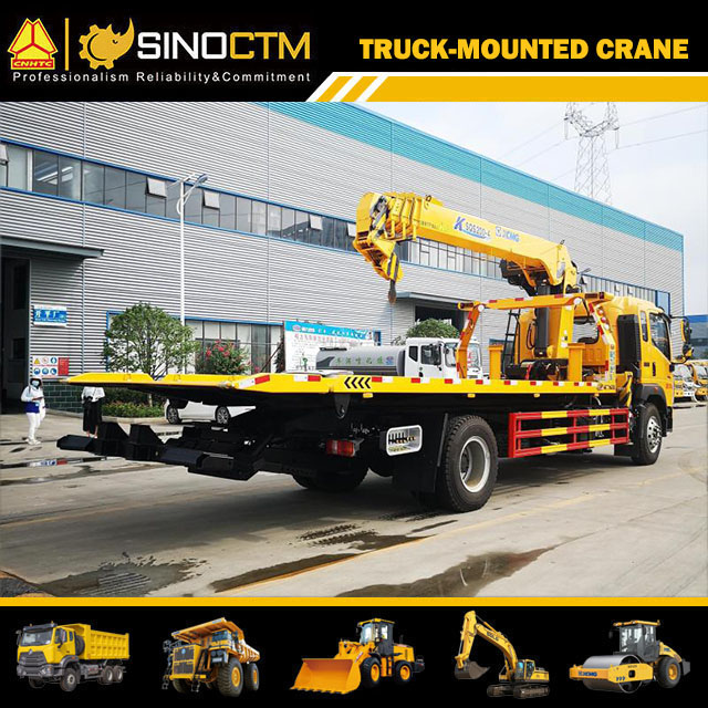 XCMG SQ4SK2Q 4ton straight arm truck mounted crane mini truck mounted crane