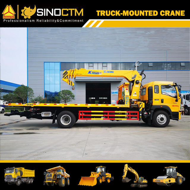 XCMG SQ4SK2Q 4ton straight arm truck mounted crane mini truck mounted crane