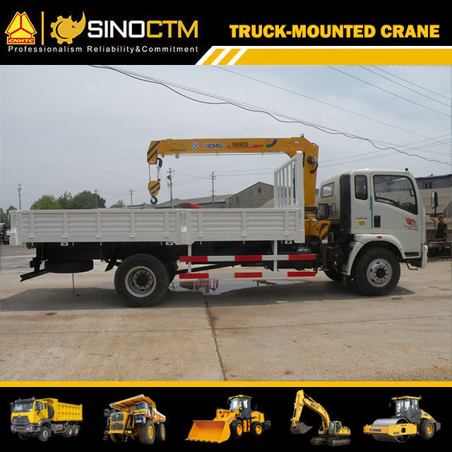 XCMG SQ4SK2Q 4ton straight arm truck mounted crane mini truck mounted crane