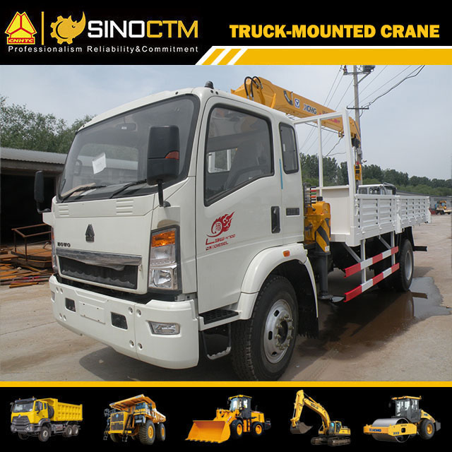XCMG SQ4SK3Q 4ton straight arm truck mounted crane mini truck mounted crane for sale