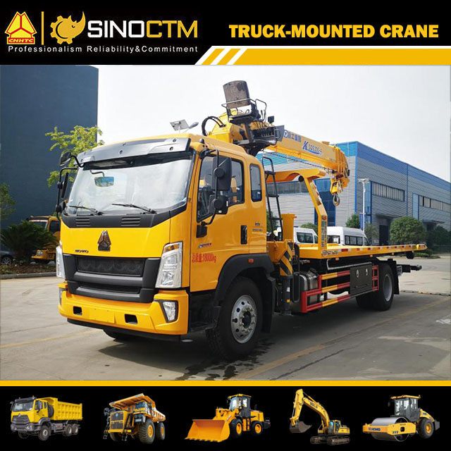 XCMG SQ4SK3Q 4ton straight arm truck mounted crane mini truck mounted crane for sale
