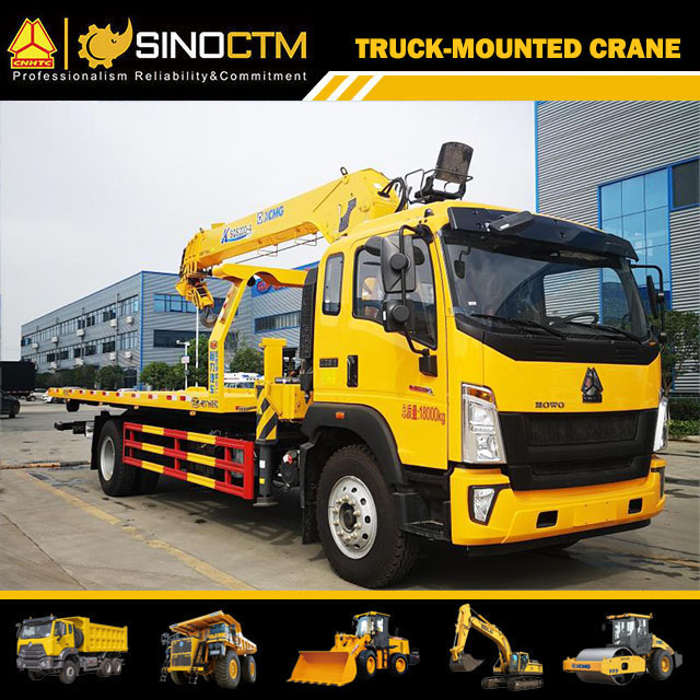 XCMG SQ4SK3Q 4ton straight arm truck mounted crane mini truck mounted crane for sale