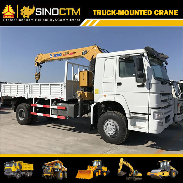 XCMG SQ4SK3Q 4ton straight arm truck mounted crane mini truck mounted crane for sale