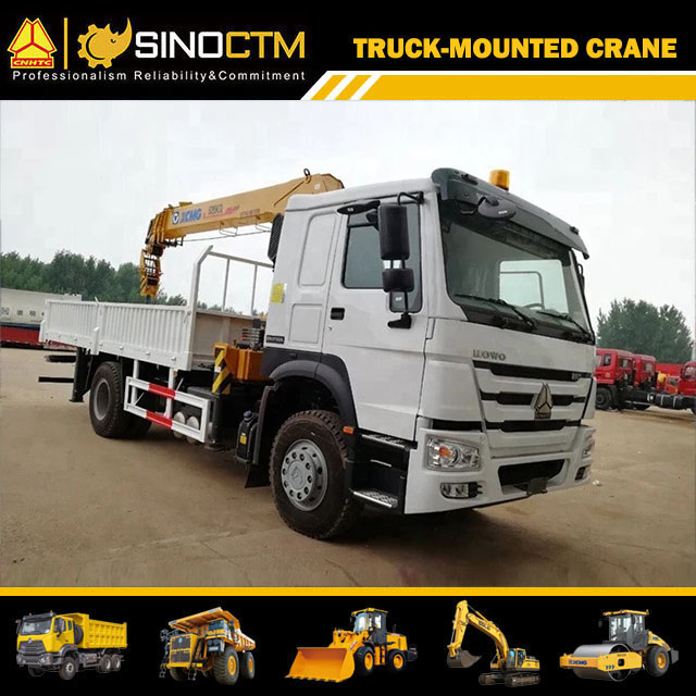 XCMG SQ8SK3Q crane truck mounted 8ton telescoping boom crane