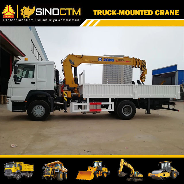 XCMG SQ8SK3Q crane truck mounted 8ton telescoping boom crane