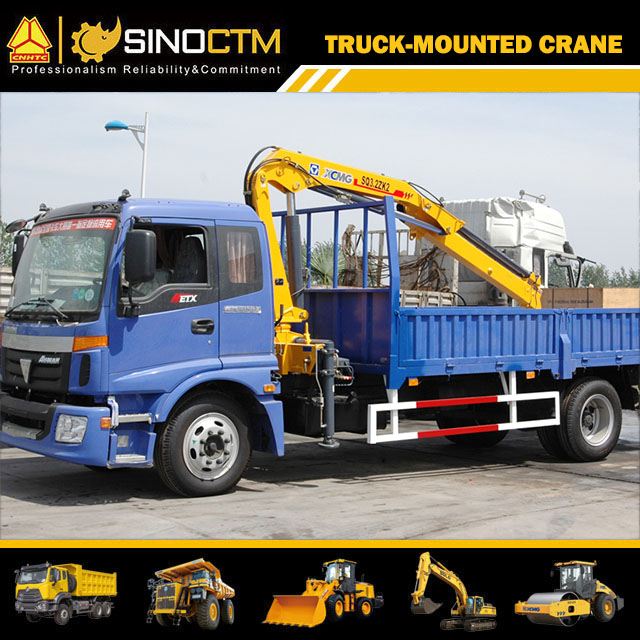 XCMG official manufacturer SQ3.2ZK2 mini telescopic boom truck mounted crane
