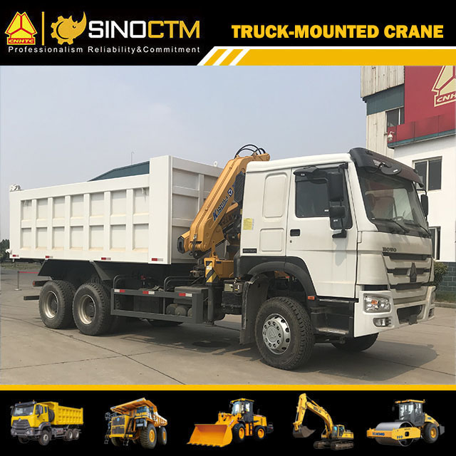 XCMG Manufacturer Lorry Crane SQ8ZK3Q China Top Brand 8 Ton Hydraulic Truck Mounted Crane with Knuckle Boom