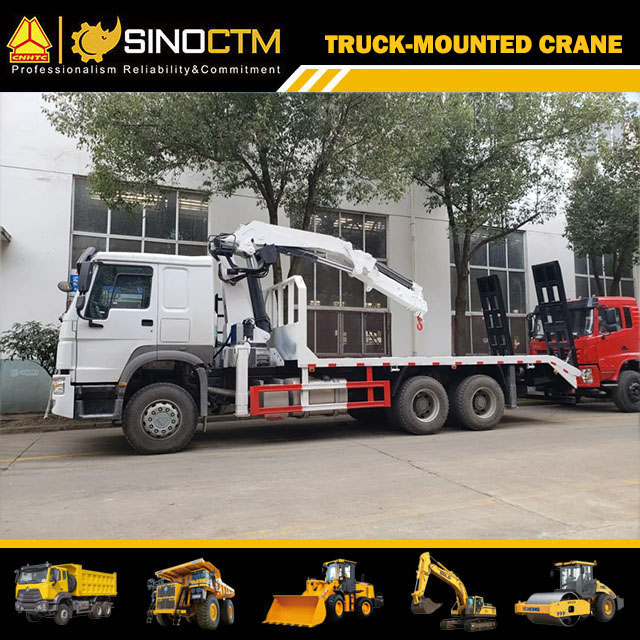 XCMG Manufacturer Lorry Crane SQ8ZK3Q China Top Brand 8 Ton Hydraulic Truck Mounted Crane with Knuckle Boom
