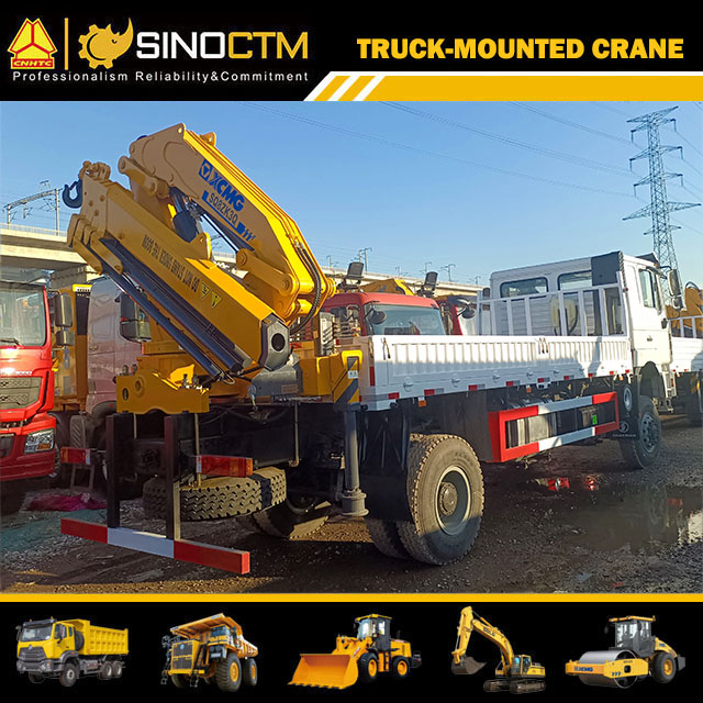 XCMG Manufacturer Lorry Crane SQ8ZK3Q China Top Brand 8 Ton Hydraulic Truck Mounted Crane with Knuckle Boom