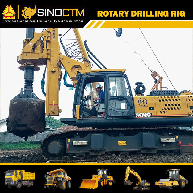XCMG Drilling Machine XR550D Rotary Drilling Rig 132m Depth Piling Rig Price