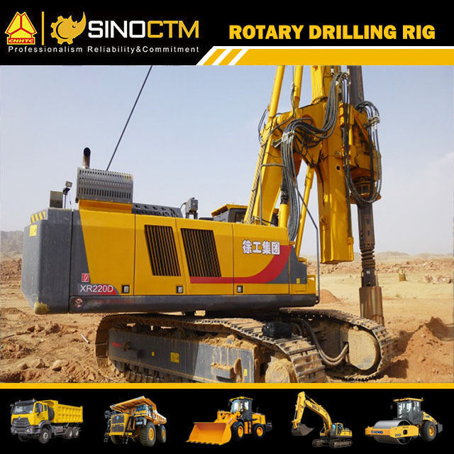 XCMG XR220D mobile hydraulic rotary drilling rig for sale