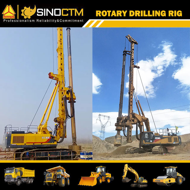 XCMG Construction Machinery XR320D Drill Machine 90m Depth Rotary Drilling Rig with Hammer