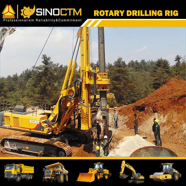 XCMG XR460D Pile Driver Machinery 120m Depth Rotary Drilling Rig Machine