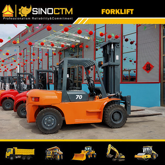7 Ton Diesel Forklift Truck with Side Shifter for Sale