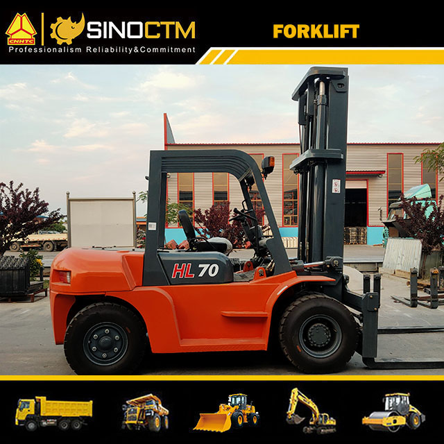 7 Ton Diesel Forklift Truck with Side Shifter for Sale
