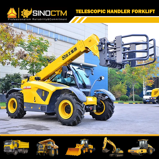 XCMG wheel loader forklift XC6-3006K 6m telescopic handler 3 ton wood loader