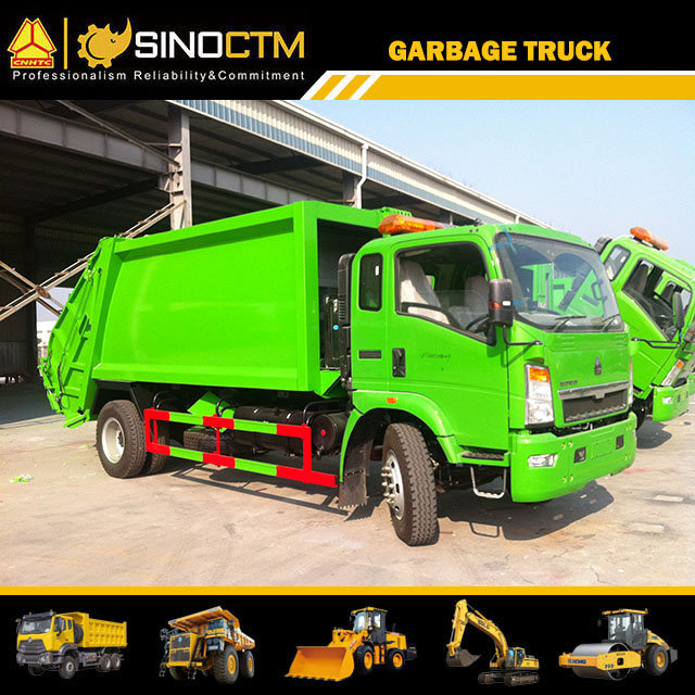 Sinotruk HOWO 4cbm - 16cbm Refuse Truck, Compressed Garbage Truck Compactor Garbage Truck