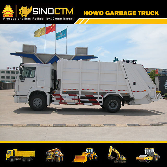 SinoTruck 14000L Waste Collector Compressed Refuse Truck Compactor Garbage Truck